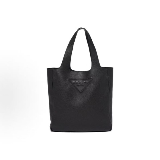 PRADA, embossed logo, simple Tote bag, shopping bag, handbag, regular men\'s style, black